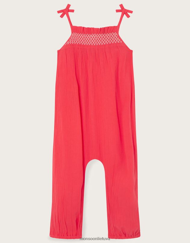 Monsoon kūdikių shirred kombinezonas mergina apelsinas (koralas) apranga DPXBJ2148