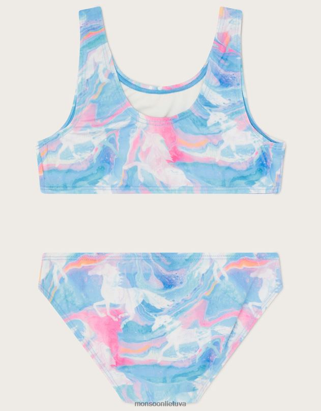 Monsoon marmurinis vienaragio bikinio rinkinys su perdirbtu poliesteriu mergina keli apranga DPXBJ1912