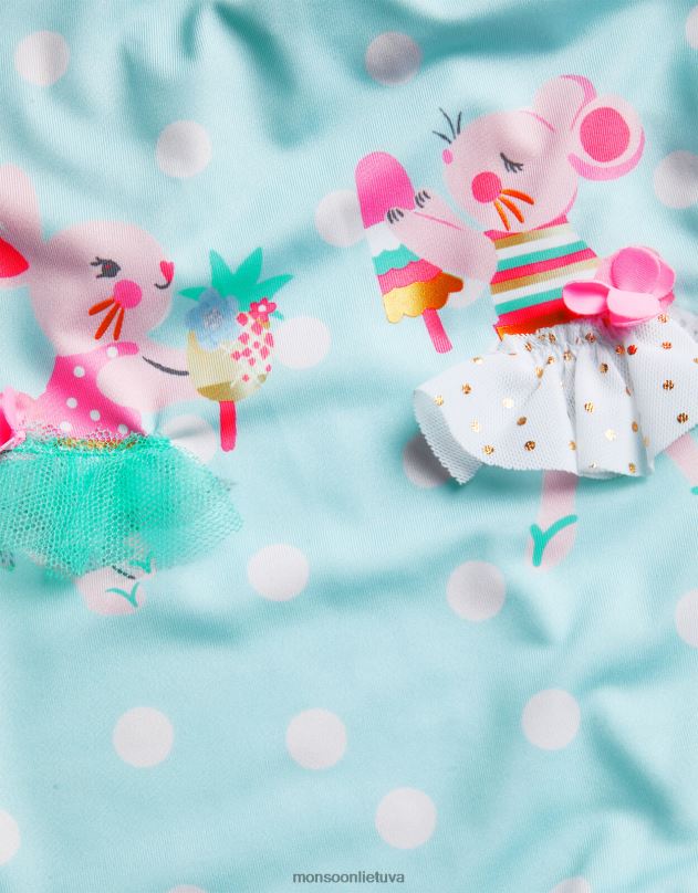 Monsoon maudymosi kostiumėlis kūdikiui gyvūnui vaikai mėlyna (turkio) apranga DPXBJ2119