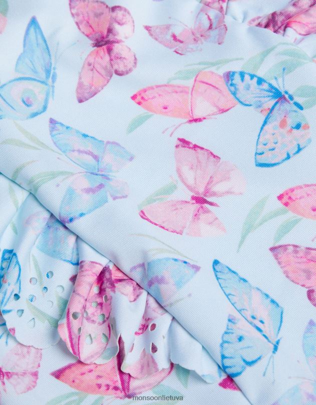 Monsoon maudymosi kostiumėlis su kūdikiu drugelio lazeriu mergina mėlyna apranga DPXBJ2145