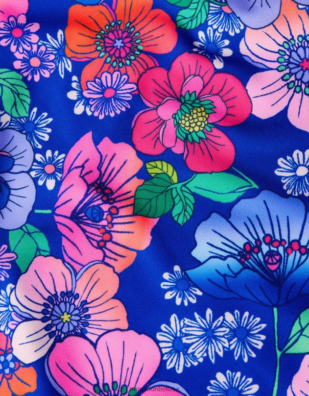 Monsoon retro gėlių maudymosi kostiumėlis mergina mėlyna apranga DPXBJ1643