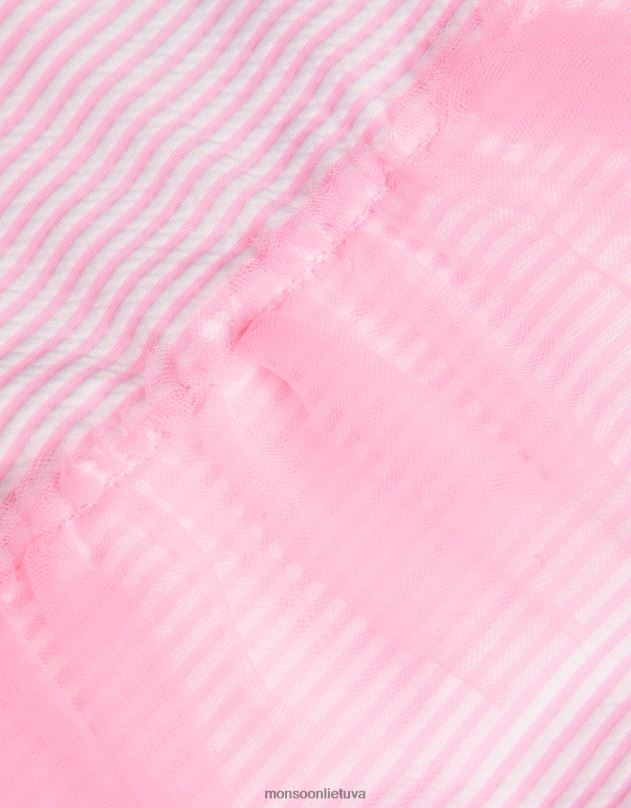 Monsoon sijonuotas seersucker maudymosi kostiumėlis kūdikiui mergina rožinis apranga DPXBJ2175