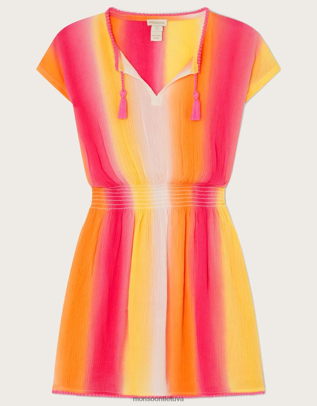 Monsoon spalvota kaftano suknelė mergina geltona apranga DPXBJ1936