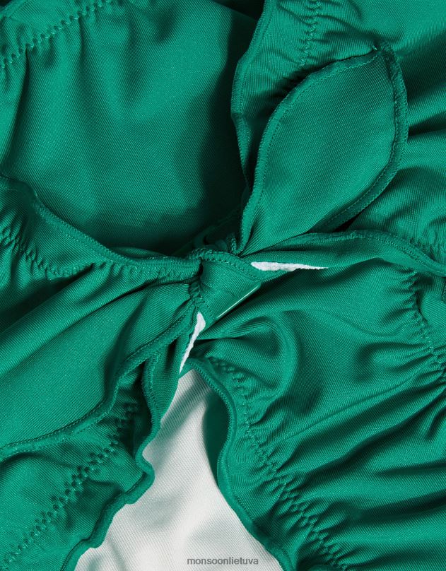 Monsoon trikampio bikinio rinkinys mergina žalias apranga DPXBJ1893