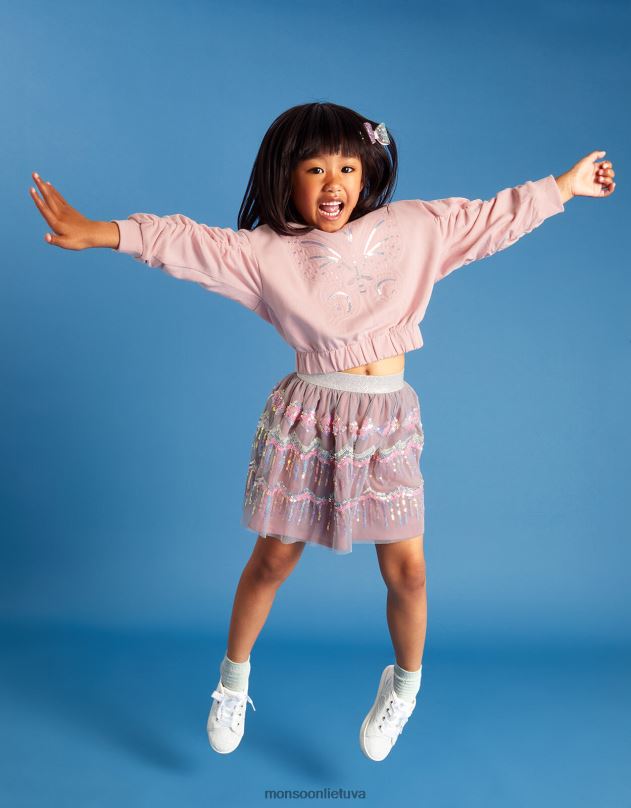 Monsoon blizgučių disko sijonas mergina violetinė (alyvinė) apranga DPXBJ1847