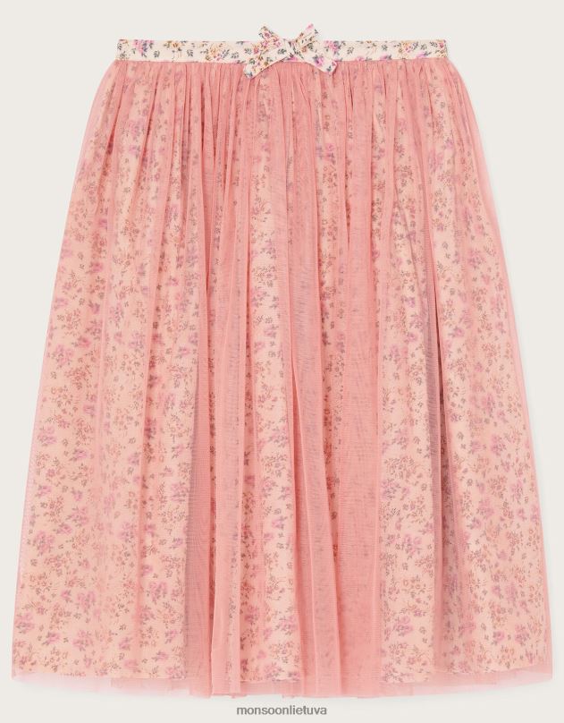 Monsoon boutique dita ditsy sijonas mergina rožinis apranga DPXBJ1743