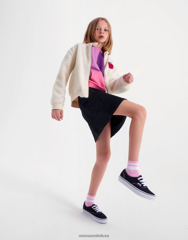 Monsoon džinsinis mini sijonas mergina juodas apranga DPXBJ1684