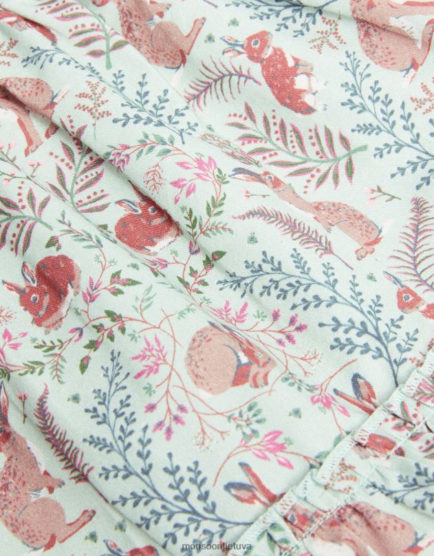 Monsoon kiškio sijonas wwf-uk bendradarbiavimas mergina žalias apranga DPXBJ1750