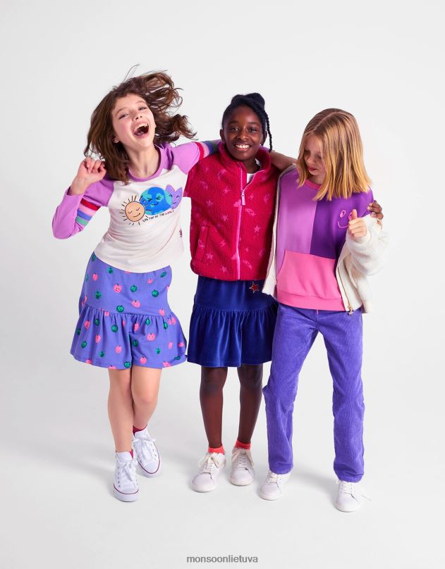 Monsoon kosminis veliūrinis sijonas mergina mėlyna apranga DPXBJ1703