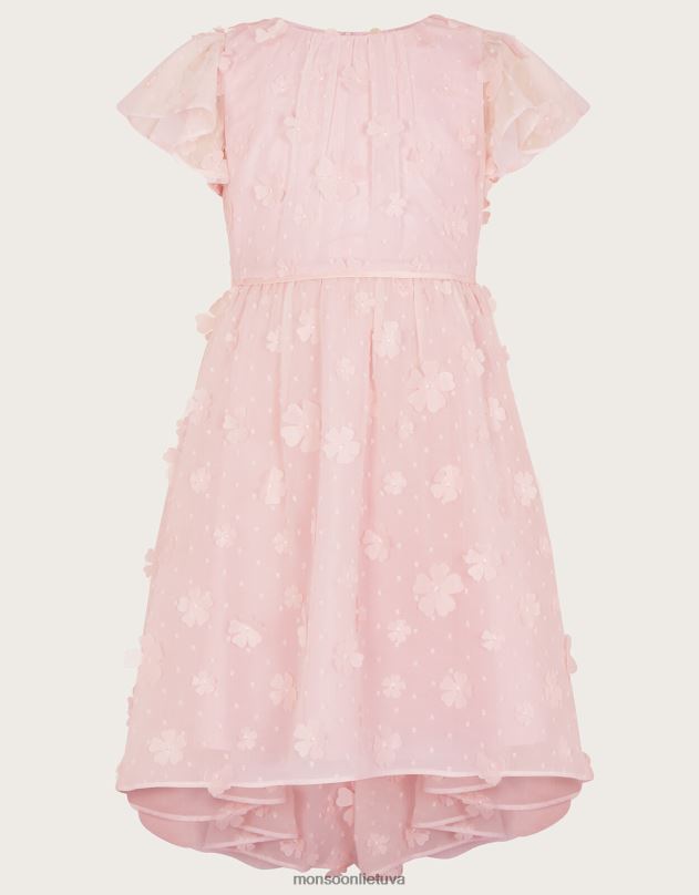 Monsoon 3d petunijos gėlių suknelė mergina rožinis apranga DPXBJ1593