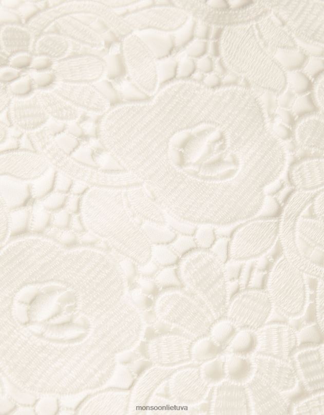 Monsoon Alice nėrinių liemenė tiulio maxi suknelė mergina dramblio kaulo apranga DPXBJ1981