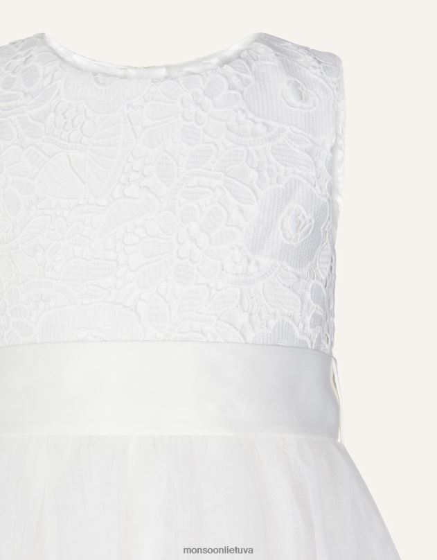 Monsoon Alice nėrinių liemenė tiulio maxi suknelė mergina dramblio kaulo apranga DPXBJ2043