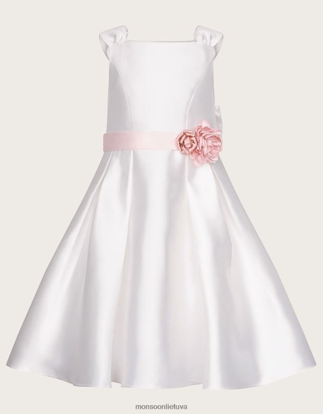 Monsoon Audrey hercogienės ruoželinė pamergių suknelė mergina dramblio kaulo apranga DPXBJ1928