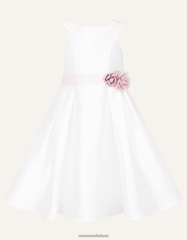Monsoon Audrey hercogienės ruoželinė pamergių suknelė mergina dramblio kaulo apranga DPXBJ2047
