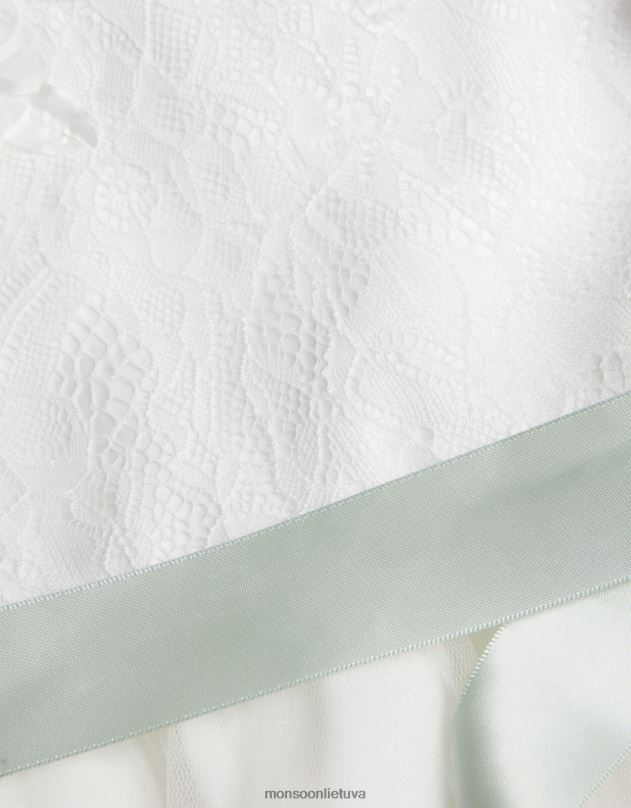 Monsoon Baby Freya Scuba pamergių suknelė mergina dramblio kaulo apranga DPXBJ2158