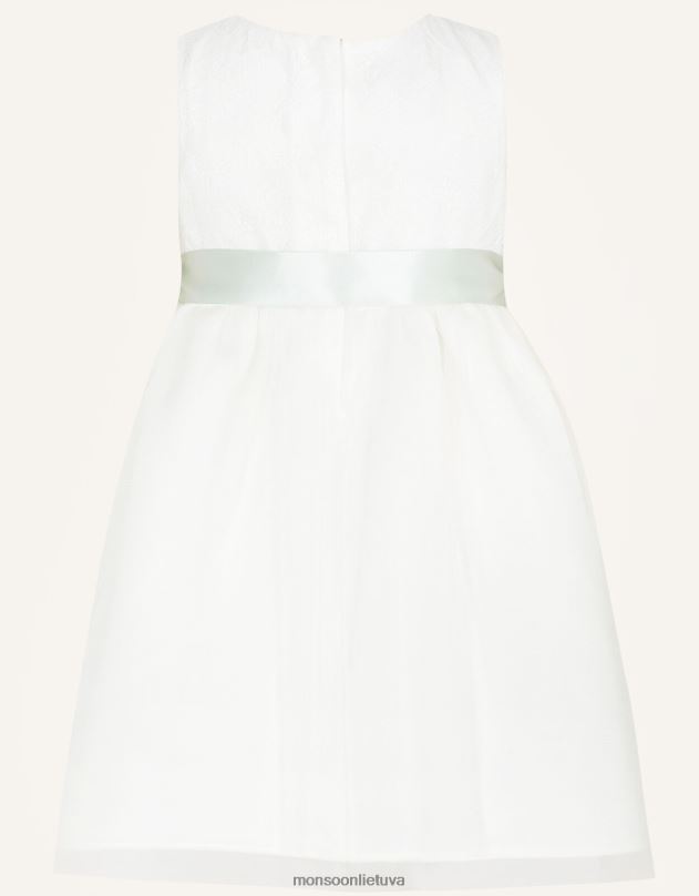 Monsoon Baby Freya Scuba pamergių suknelė mergina dramblio kaulo apranga DPXBJ2184