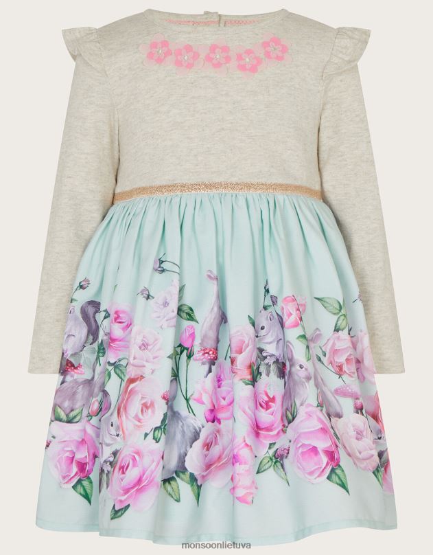 Monsoon Baby Woodland suknelė 2 viename mergina mėlyna (vandens) apranga DPXBJ2089