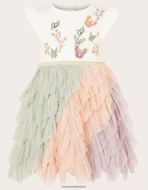 Monsoon Diskotekinė suknelė su kūdikiu drugeliu mergina keli apranga DPXBJ2141