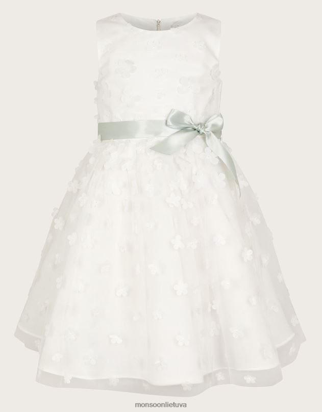 Monsoon Freya 3d akvalanginė pamergių suknelė mergina dramblio kaulo apranga DPXBJ1960