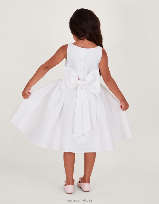 Monsoon Holly Duchess ruoželinis pamergių suknelė mergina dramblio kaulo apranga DPXBJ1875