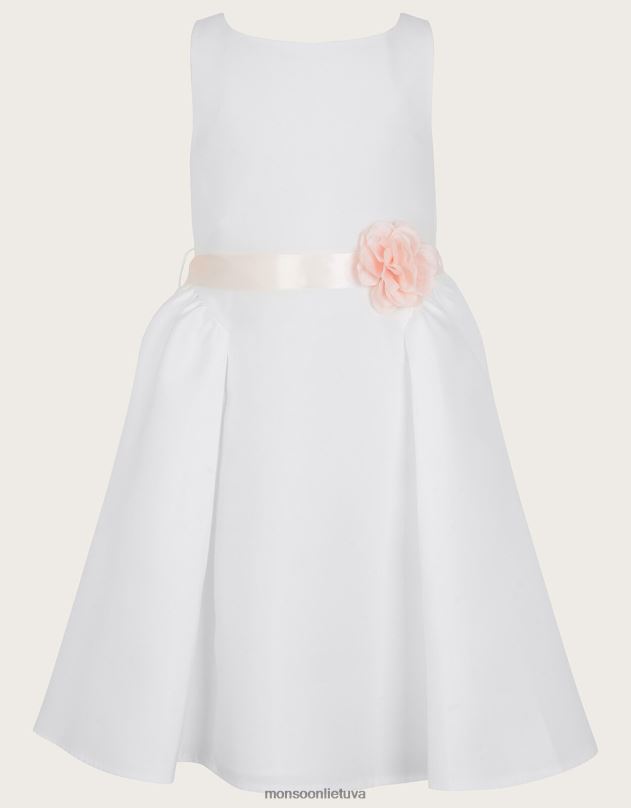 Monsoon Holly Duchess ruoželinis pamergių suknelė mergina dramblio kaulo apranga DPXBJ1875