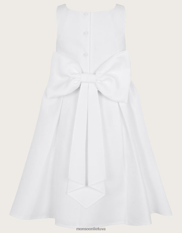 Monsoon Holly Duchess ruoželinis pamergių suknelė mergina dramblio kaulo apranga DPXBJ1875