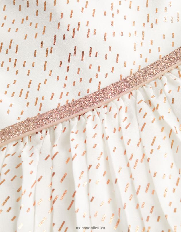 Monsoon Marylin klostuota suknelė mergina dramblio kaulo apranga DPXBJ1574