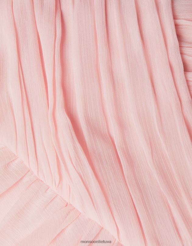 Monsoon Perdirbto poliesterio suknelė ant pečių mergina rožinis apranga DPXBJ1985