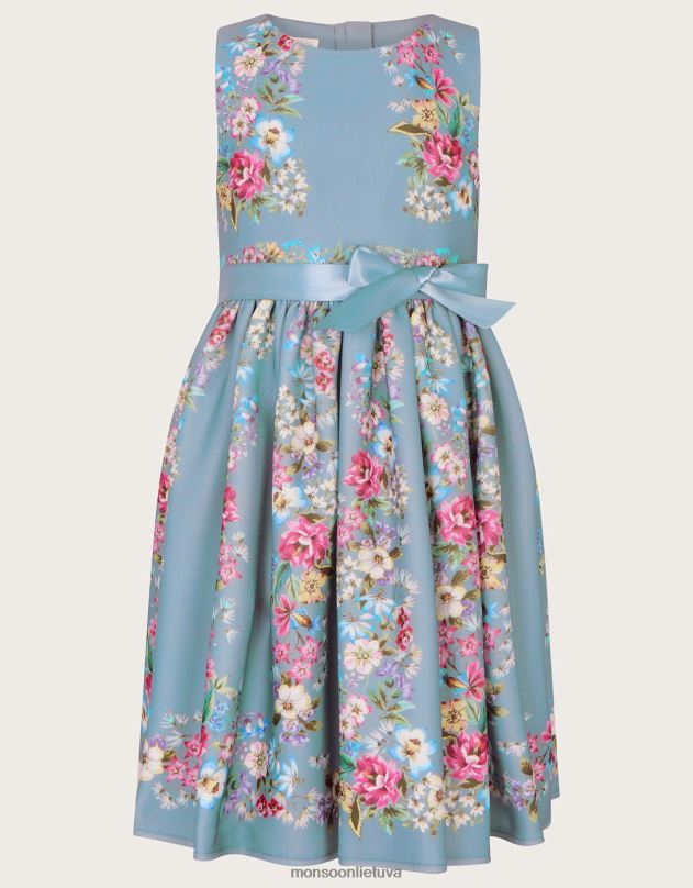 Monsoon Suzie gėlėta akvalanginė vakarėlio suknelė mergina žalias apranga DPXBJ1748