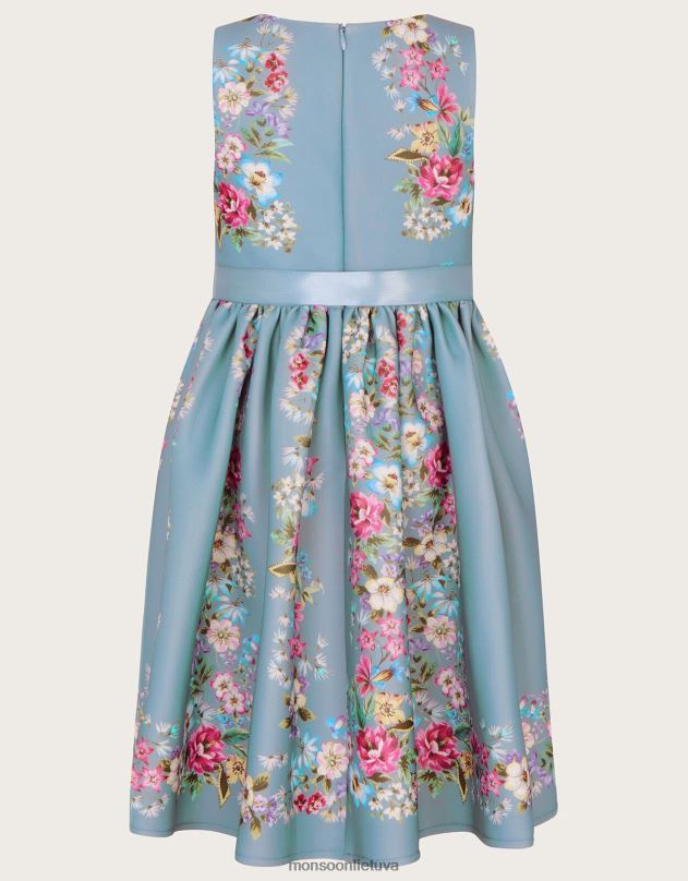 Monsoon Suzie gėlėta akvalanginė vakarėlio suknelė mergina žalias apranga DPXBJ1748