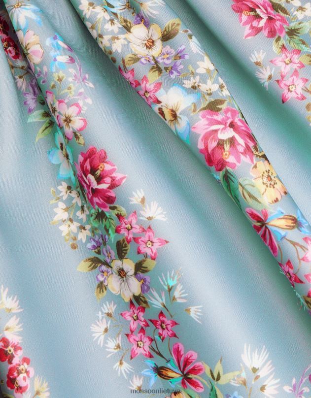 Monsoon Suzie gėlėta akvalanginė vakarėlio suknelė mergina žalias apranga DPXBJ1748