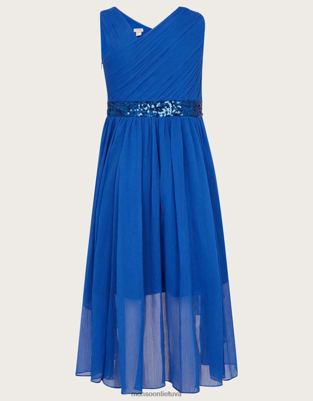 Monsoon abigail išleistuvių suknelė ant vieno peties mergina mėlyna apranga DPXBJ2002