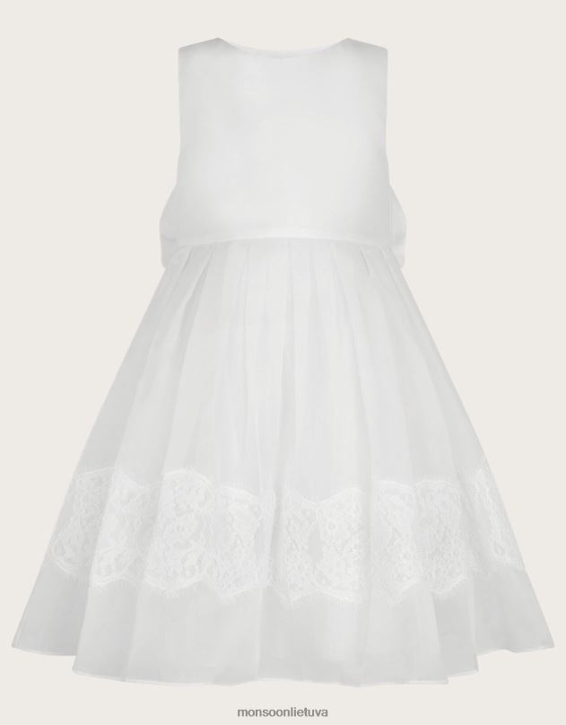 Monsoon alovette nėriniuota komunijos suknelė mergina baltas apranga DPXBJ1987