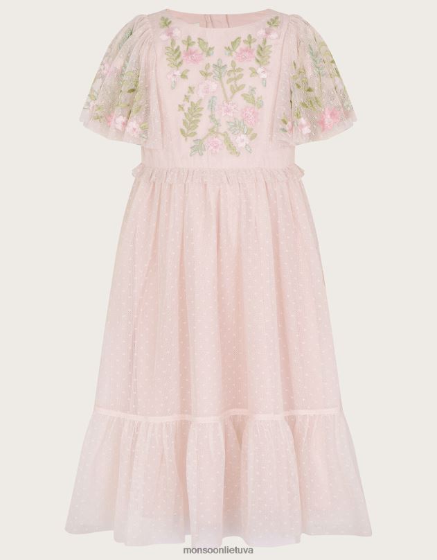 Monsoon avalyn flutter suknelė su rankovėmis mergina rožinis apranga DPXBJ1585