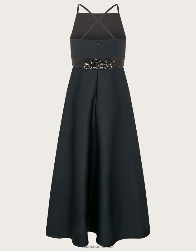 Monsoon blizgučiai akvalanginė išleistuvių suknelė mergina juodas apranga DPXBJ1663