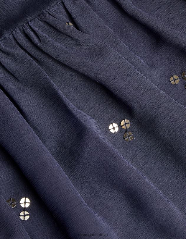 Monsoon blizgučiu šifono vakarinė suknelė mergina mėlyna (navy) apranga DPXBJ1733