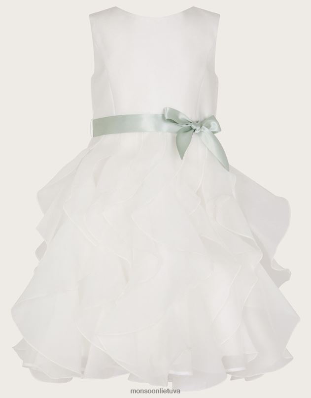 Monsoon cannes organza raukini suknelė mergina dramblio kaulo apranga DPXBJ1636