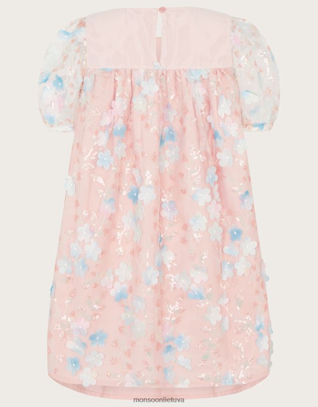 Monsoon diskoteka gėlių trapecijos suknelė mergina rožinė (šviesiai rožinė) apranga DPXBJ1776