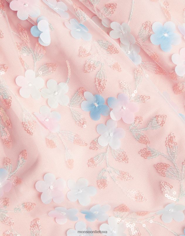 Monsoon diskoteka gėlių trapecijos suknelė mergina rožinė (šviesiai rožinė) apranga DPXBJ1776