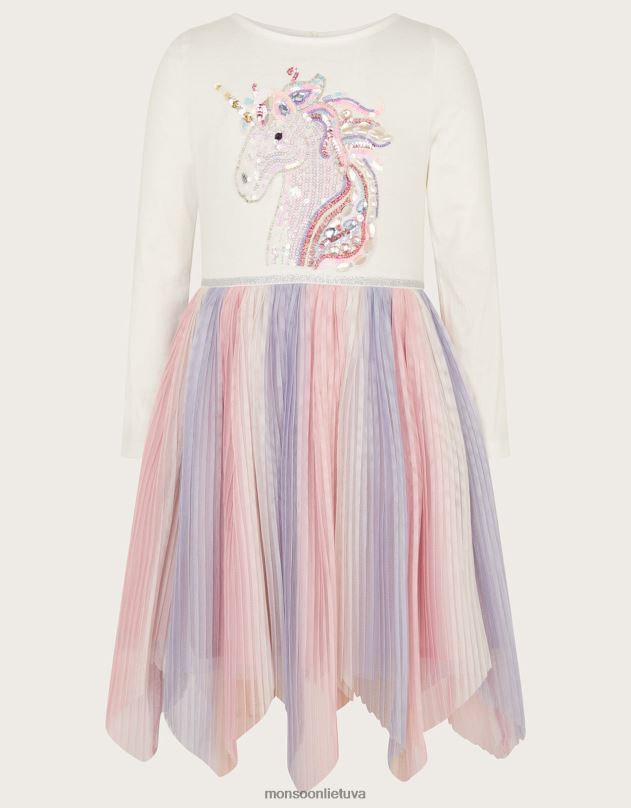 Monsoon diskotekinė vienaragio klostuota ombre suknelė mergina violetinė (alyvinė) apranga DPXBJ1583