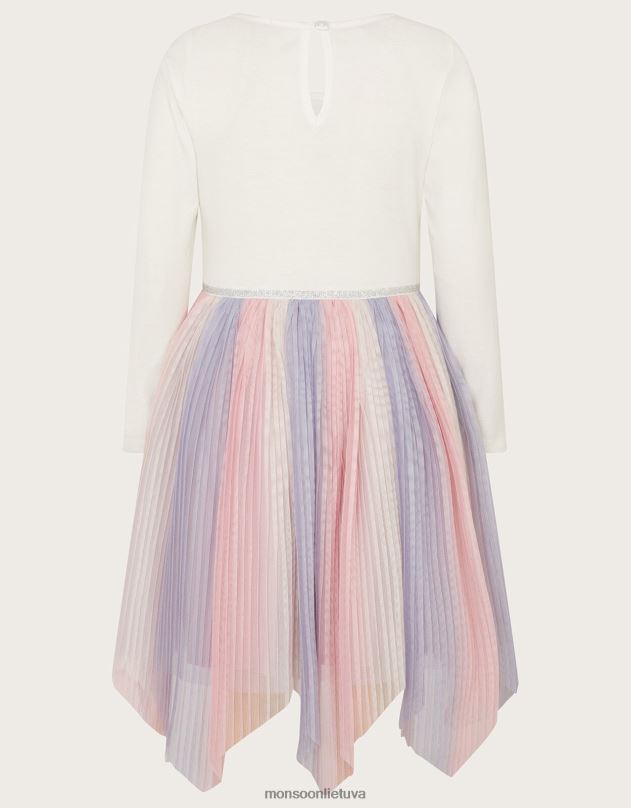 Monsoon diskotekinė vienaragio klostuota ombre suknelė mergina violetinė (alyvinė) apranga DPXBJ1583