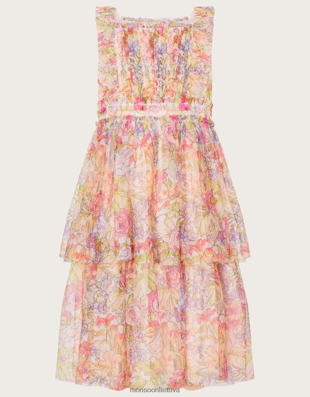Monsoon gėlėmis marginta tiulio suknelė mergina keli apranga DPXBJ1828