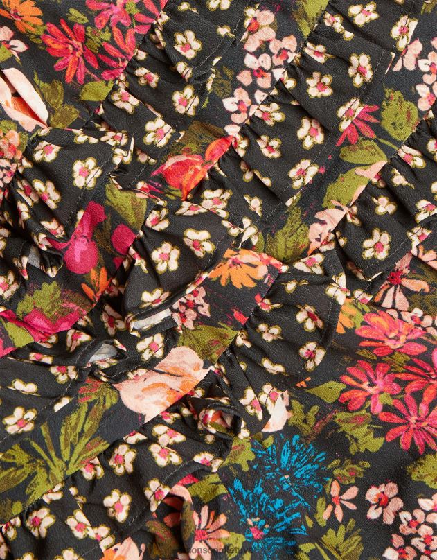 Monsoon gėlėta suknele mergina juodas apranga DPXBJ1724