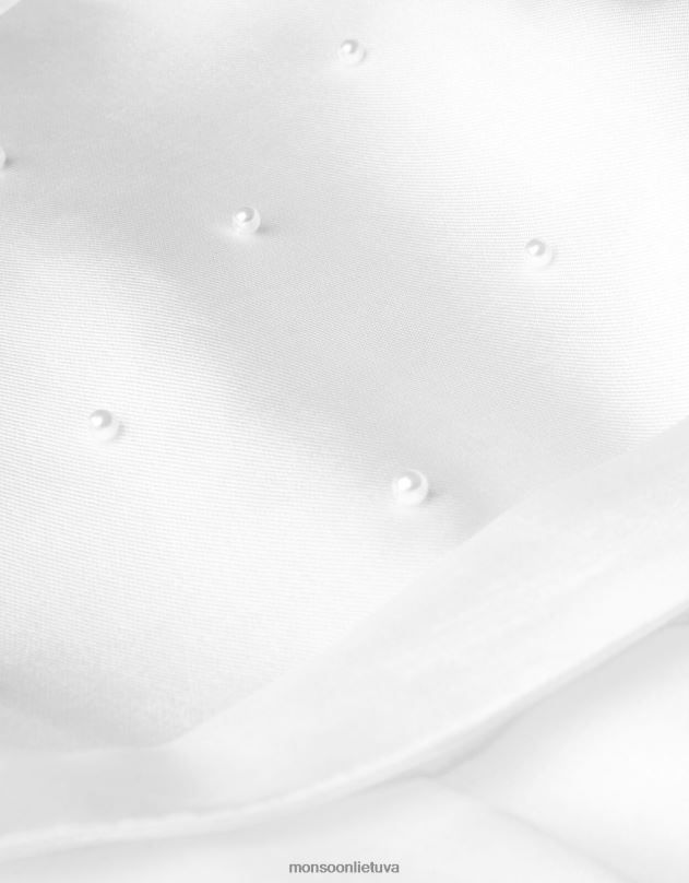 Monsoon henrietos perlu puošta komunijos suknelė mergina baltas apranga DPXBJ1965