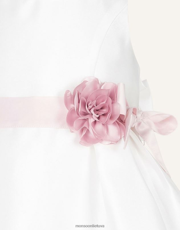 Monsoon kūdikių Audrey hercogienės ruoželinė suknelė mergina dramblio kaulo apranga DPXBJ2138