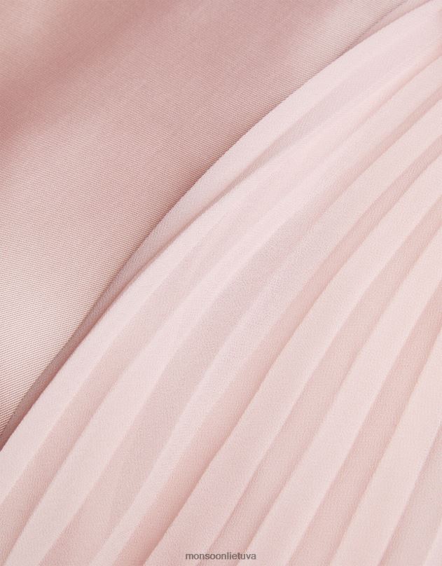 Monsoon kūdikių Polly klostuota pamergių suknelė mergina rožinis apranga DPXBJ2116