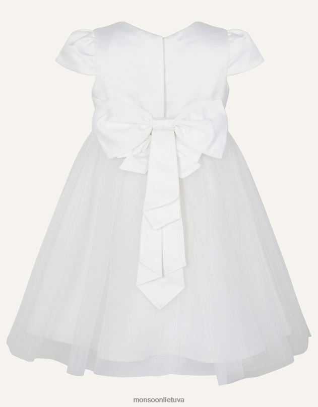 Monsoon kūdikių tiulio pamergių suknelė mergina dramblio kaulo apranga DPXBJ2057