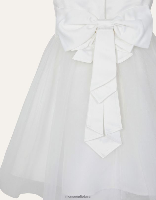 Monsoon kūdikių tiulio pamergių suknelė mergina dramblio kaulo apranga DPXBJ2057