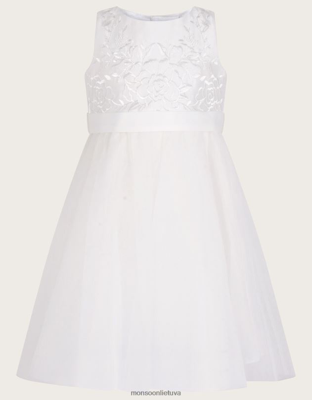 Monsoon kūdikio odette Alice tiulio suknelė mergina dramblio kaulo apranga DPXBJ2050
