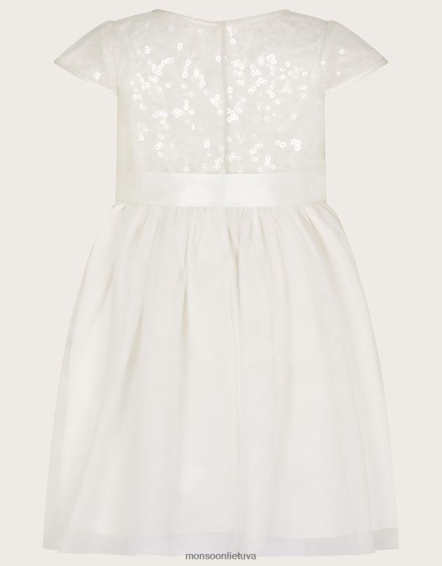 Monsoon kūdikio tiesa su blizgučiais mergina dramblio kaulo apranga DPXBJ2090